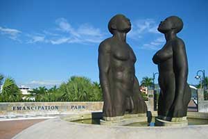 Emancipation Park in Kingston, Jamaica